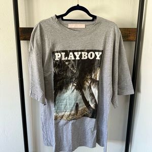 Oversized playboy shirt.